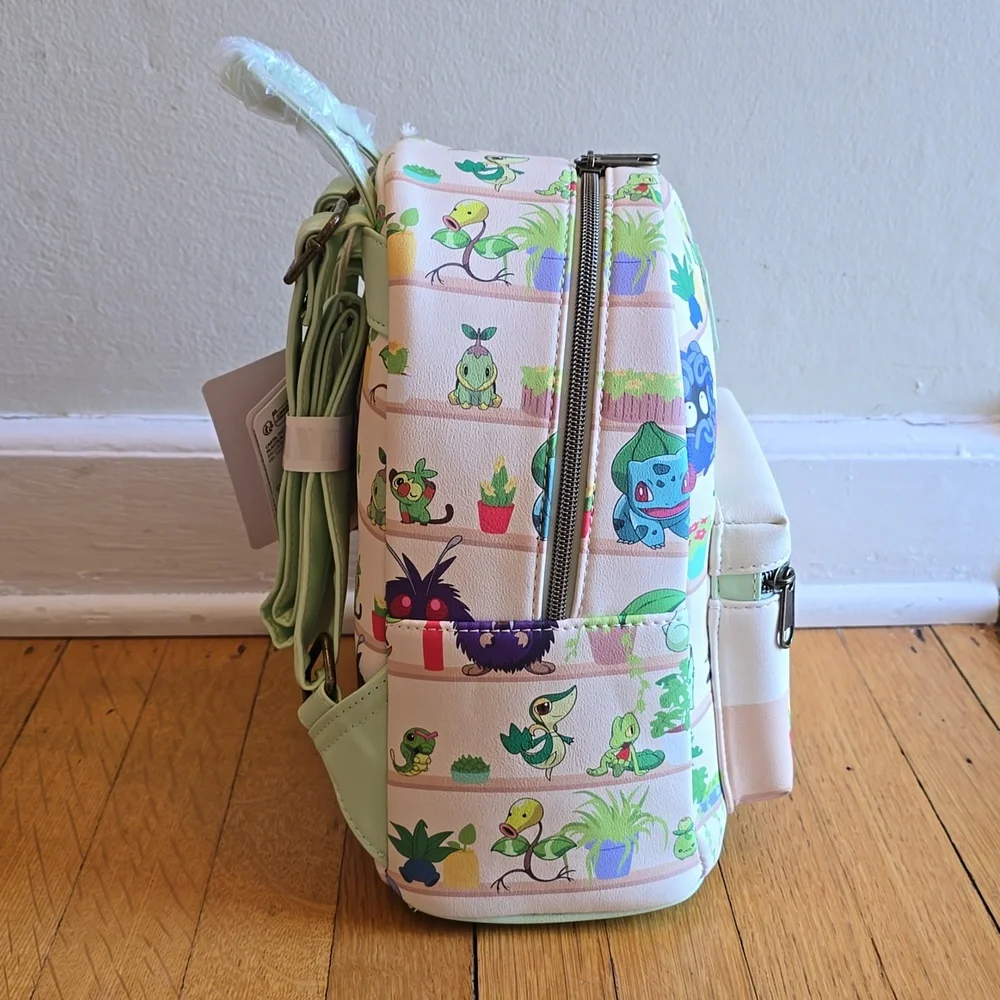 NWT, Loungefly Pokémon Plants Mini Backpack GameStop Exclusive - Picture 5 of 16